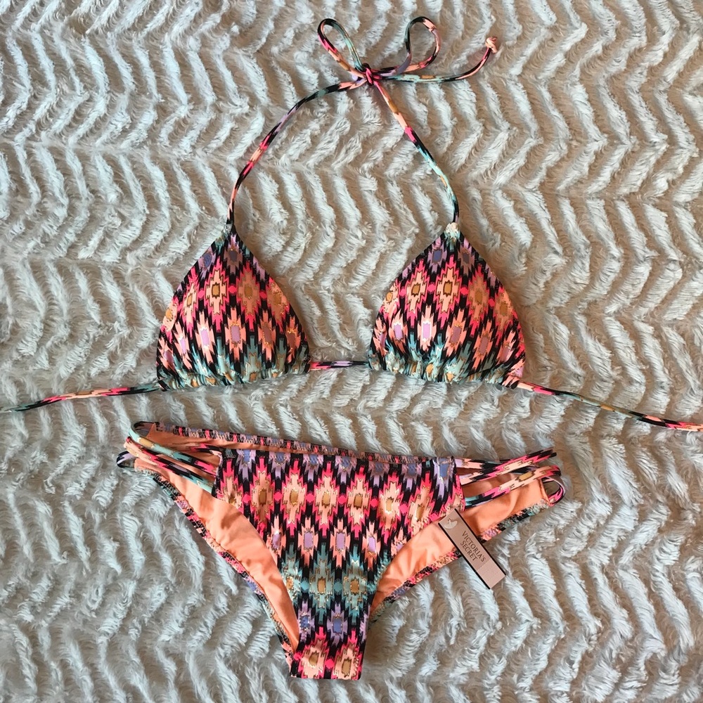 NWT Victoria’s Secret Ikat Print Bikini Set